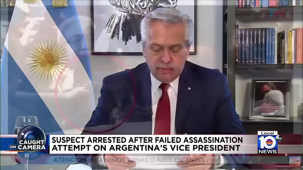 Man is in custody after failed assassination attempt on Argentina's vice president
