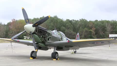 Spitfire MK XVI - First Engine Run in 17 Years!