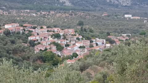 Kato tritos village from Lesvos island,Greece