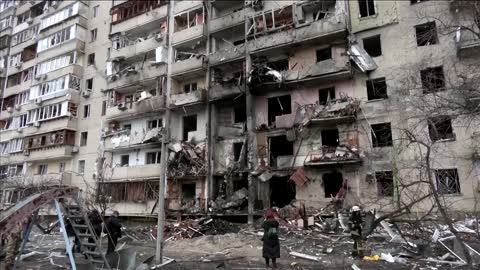 Residential building wrecked after Russian missile