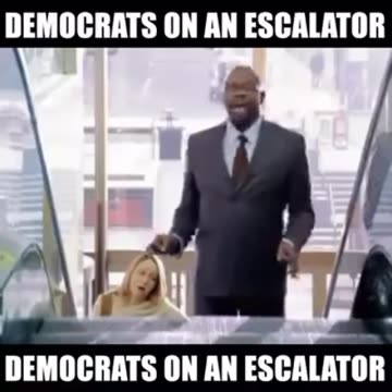 Democrats on an escalator.