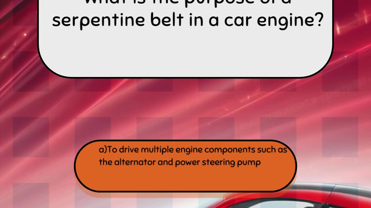 part 4 Intermediate Car Engine Quiz Question