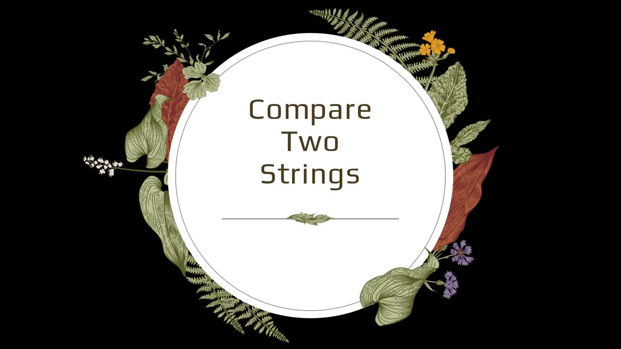 How to Compare two strings