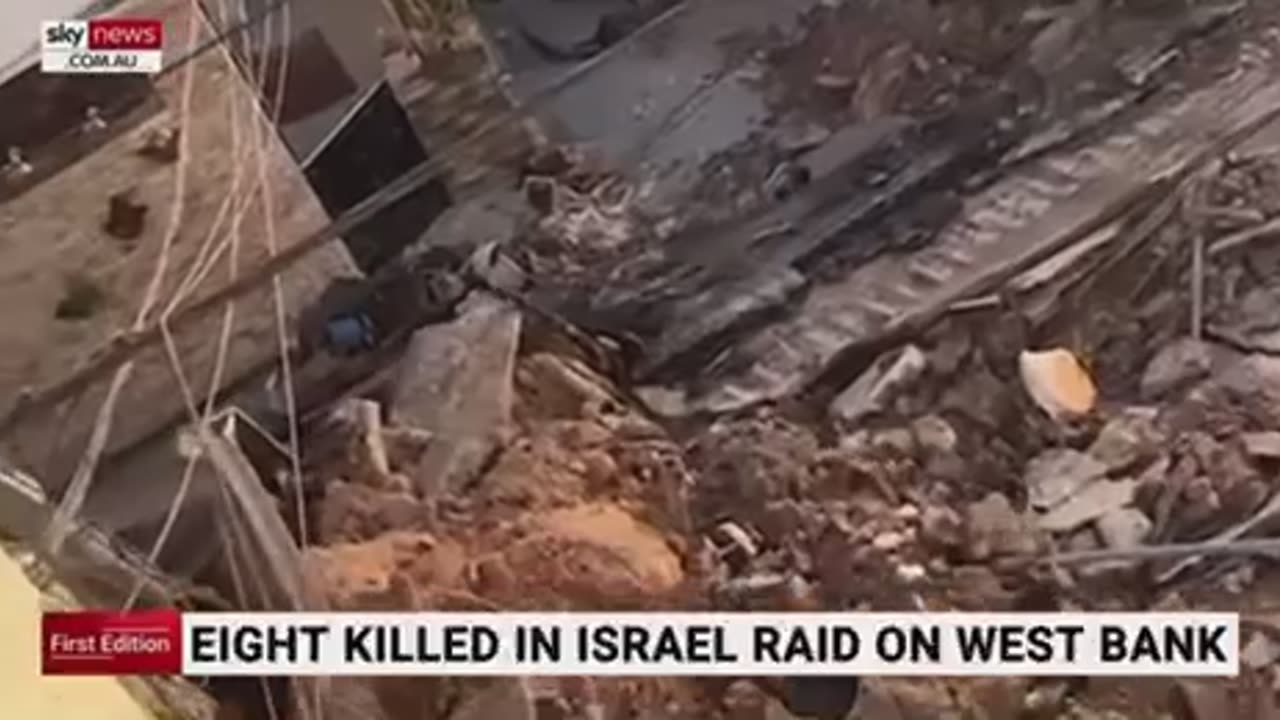 Israel launches air strike in West Bank killing at least eight.