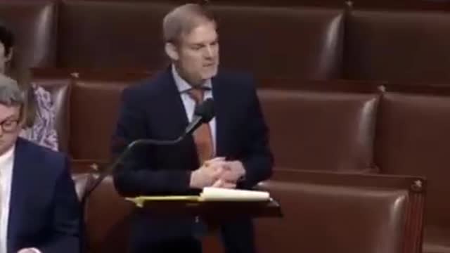 Jim Jordan Goes Off On House Floor.