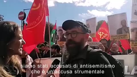 Intervista P.CARC alla manifestazione per la Palestina del 5 ottobre a Roma