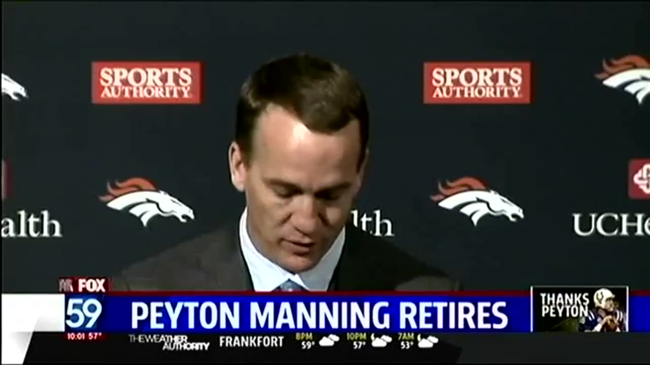March 7, 2016 - Peyton Manning Salutes Indianapolis Colts in Retirement Announcement