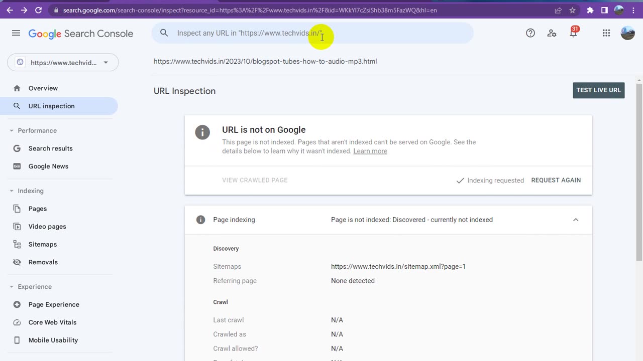 How To Blog Post Index in Google Search Console - Fix Blog URL Post Not Show on Google Search