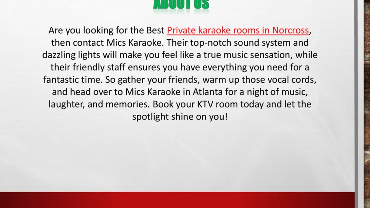 Private karaoke rooms in Norcross