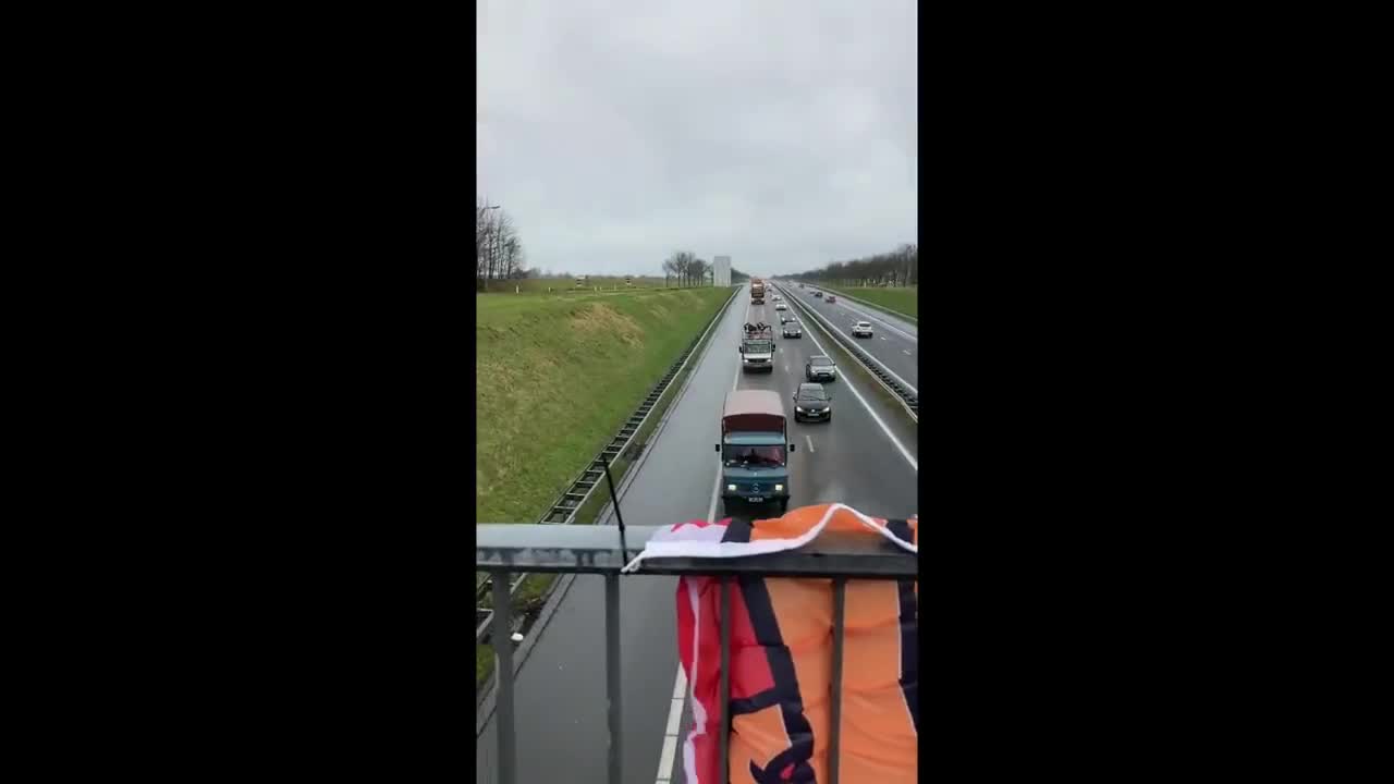 Happening now: Trucks on the move between Rotterdam and Utrecht...