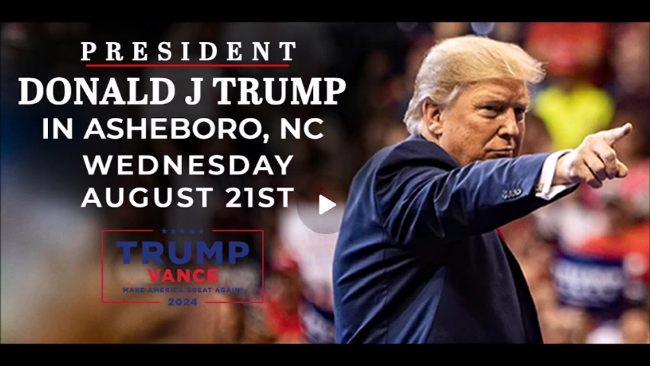 Trump & Vance Deliver Remarks on National Security in Asheboro, N.C. 8/21/2024