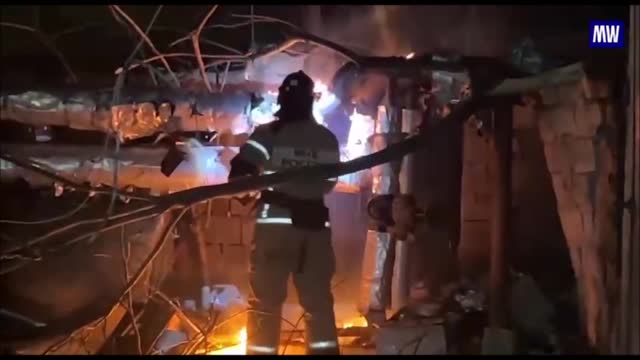 The aftermath of Grad MLRS hit by Ukraine
