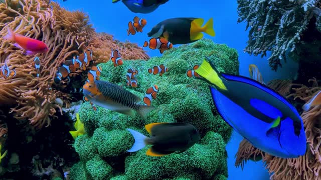 VISITA A UN ACUARIO FAMILIA DE PECES PAYASO