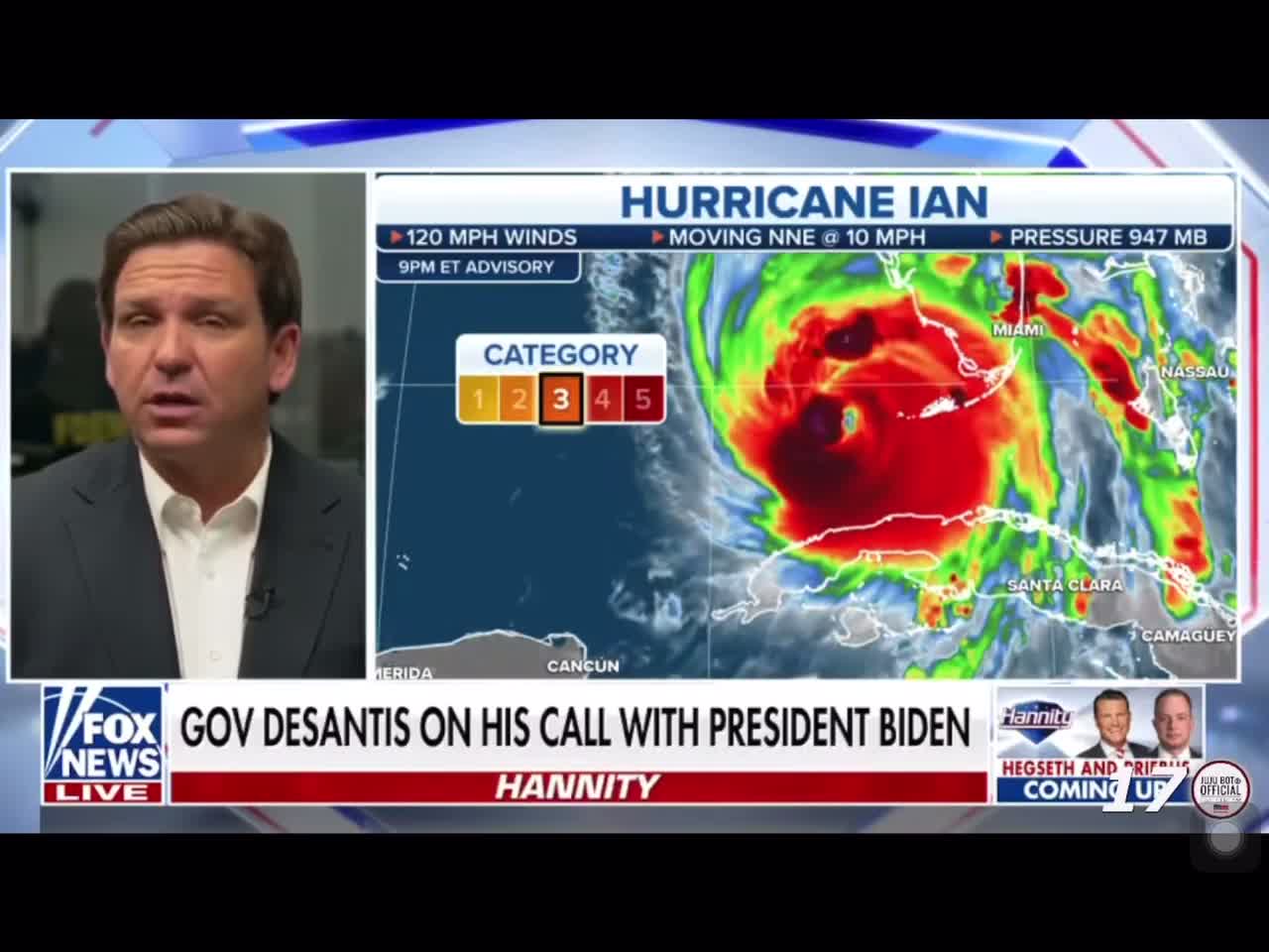 Governor Ron DeSantis explains Florida’s plan for hurricane Ian