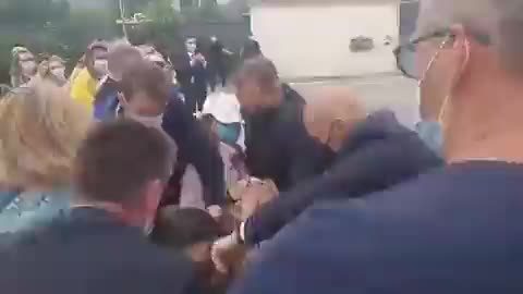 French President Emmanuel Macron slapped again