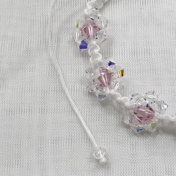 Handmade Unique 5”~10” Adjustable Bracelet. Made with Swarovski Crystal