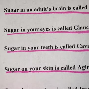 The effects of sugar.