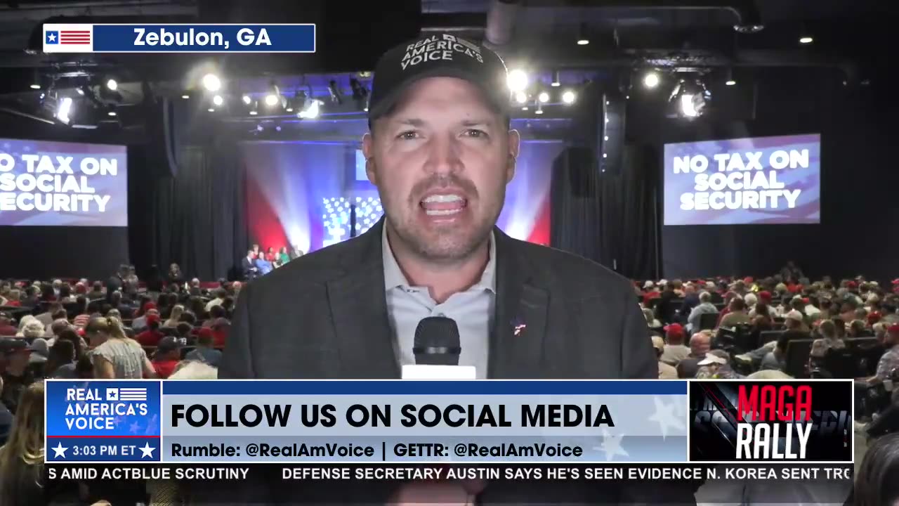 TRUMP AT A TOWN HALL IN ZEBULON, GA