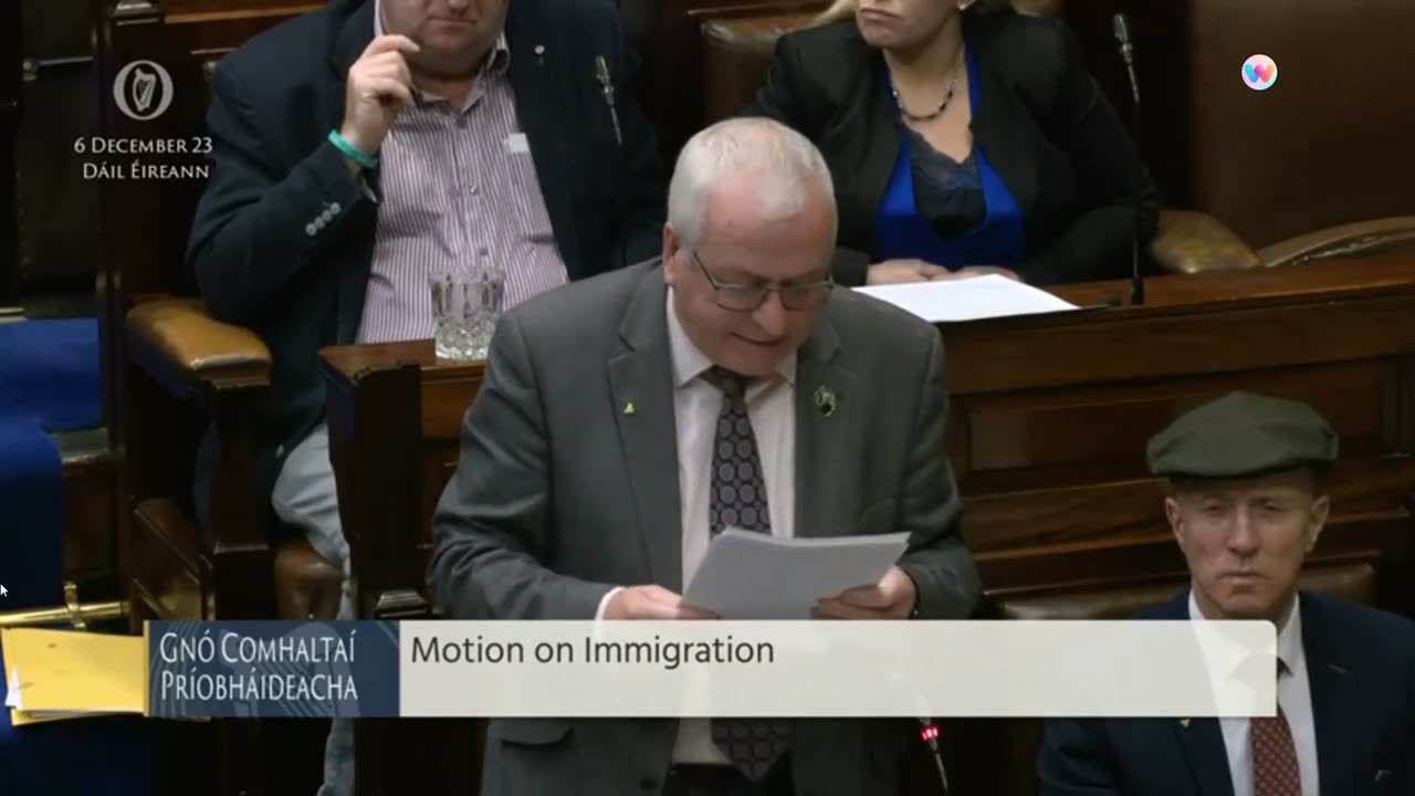 Mattie McGrath TD's Dail speech on mass controlled immigration 7-12-23