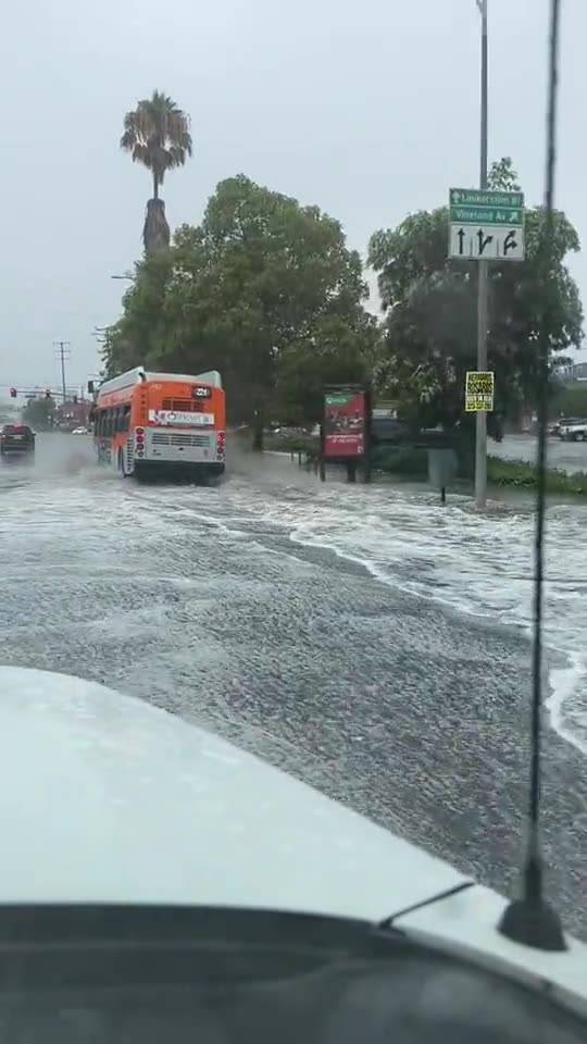 Los Angeles znalazło się pod wodą po spustoszeniu przez huragan Hillary.
