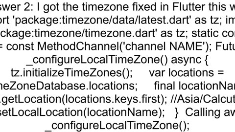 How to get timezone name in Flutter