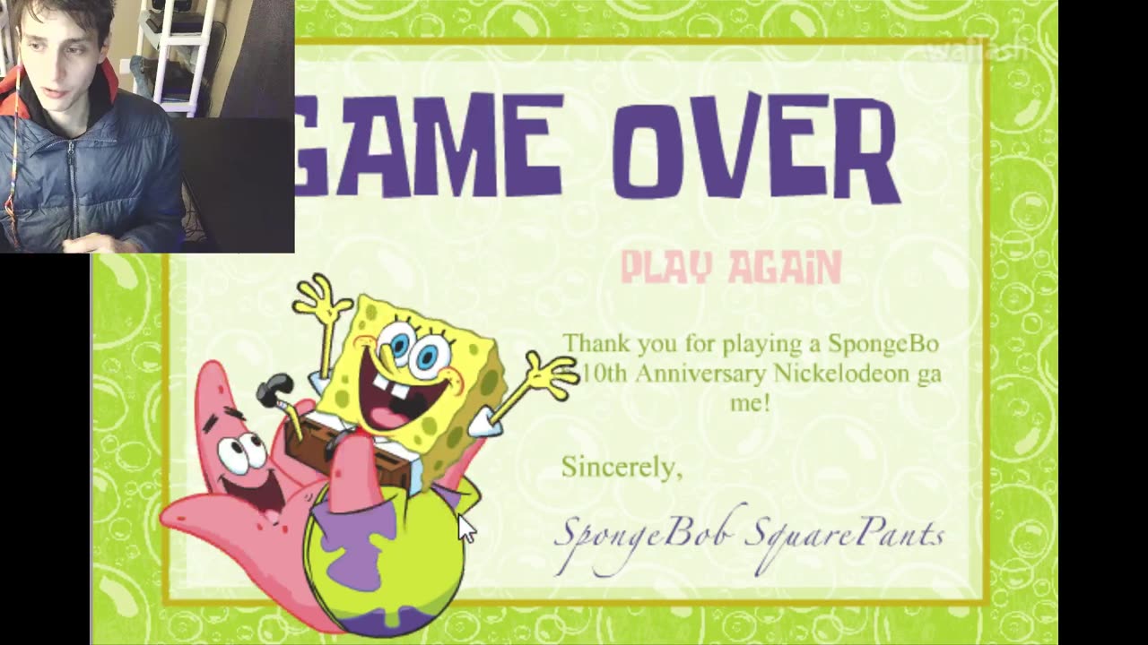 Failed Attempt #79 To Complete Level 4 In The SpongeBob SquarePants Walks Da Plank Video Game