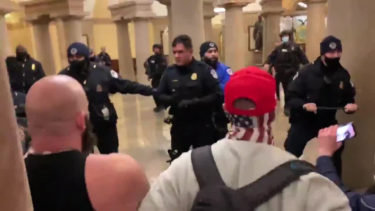 Clashes inside the U.S. Capitol building