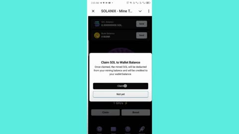 Mine To Earn App | Telegram Airdrop Solanix 🚀