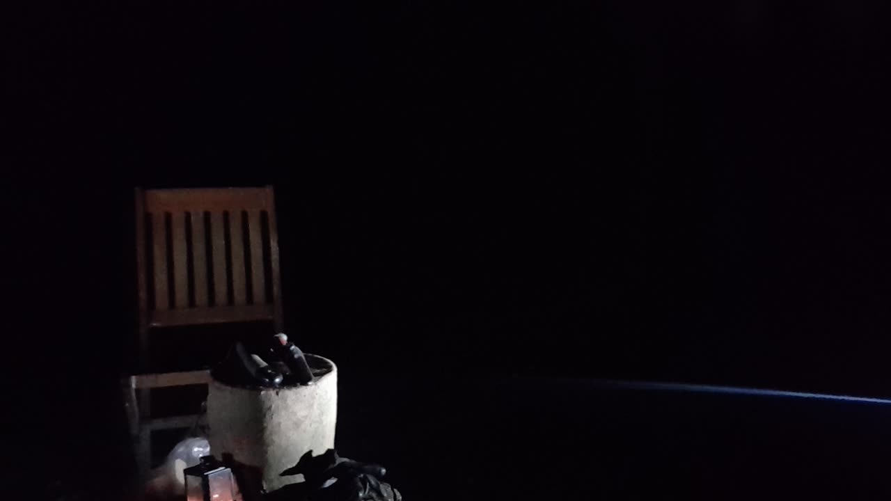 Preparing the lighting for a night vlog. Wildcamping 4th Oct 2022