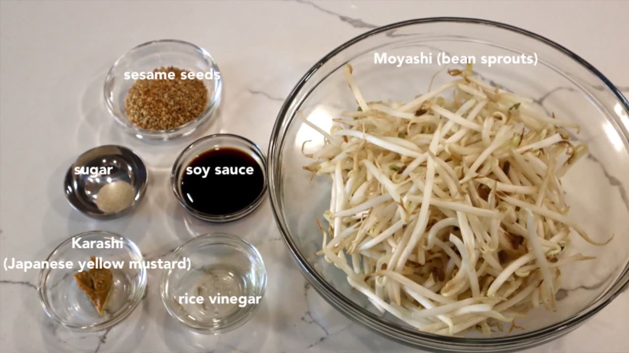 Moyashi Ohitashi (Bean Sprout Salad) Recipe - Japanese Cooking 101