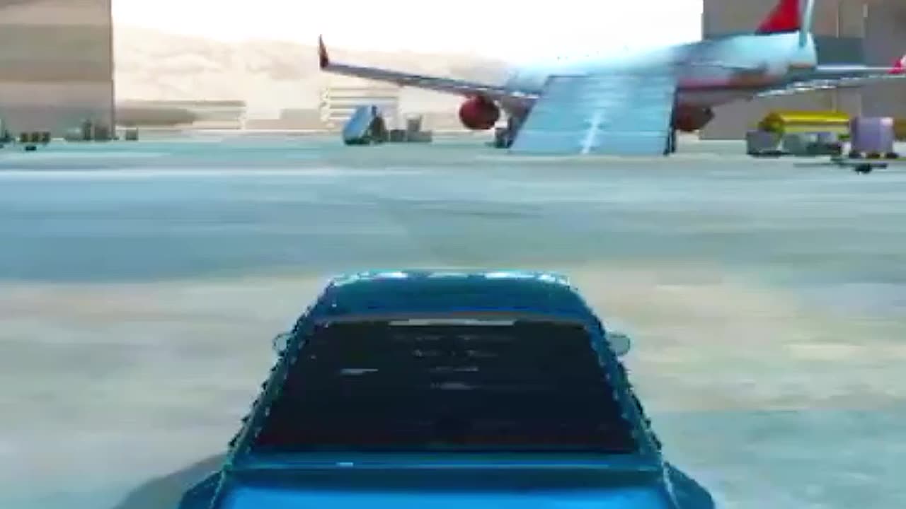 Car jump on airplane ✈️