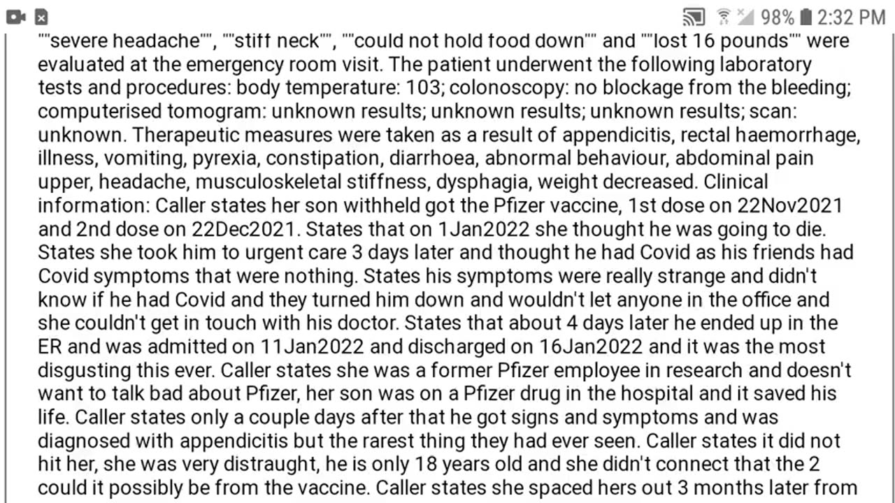 VAERS: 18YR OLD'S BUTT BLOWS UP BUT MOM'S COUCH IS SAFE!