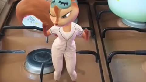 Squirrel in pajamas