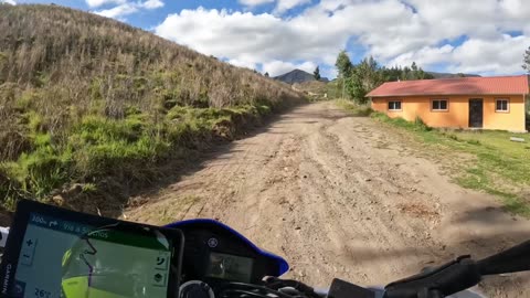 Motorcycle riding in Ecuador