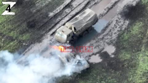 Artillery and a tank of the 4th LM brigade destroyed several BMPs and a V.S.U. Kamaz.