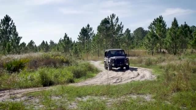 Restored Defender 90 Soft-top Built for Off-road Adventure