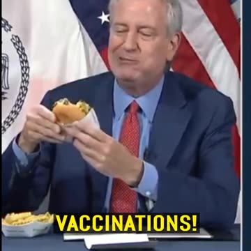 Bill De Blasio Tried to Bribe People with Burgers & Fries to Get Vaccinated