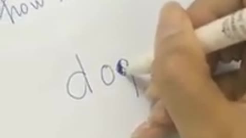 Drawing the dog from the word dog