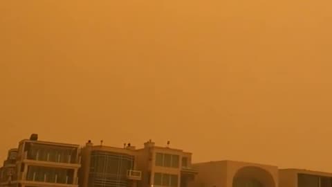 California Mountain Fire engulfed the horizon.