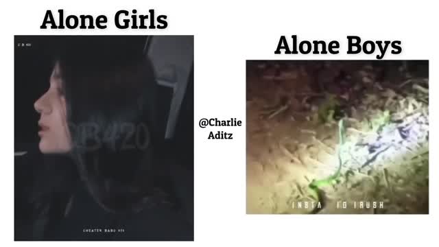 Alone Girls Vs Alone Boys !! Memes #viralmemes #mems