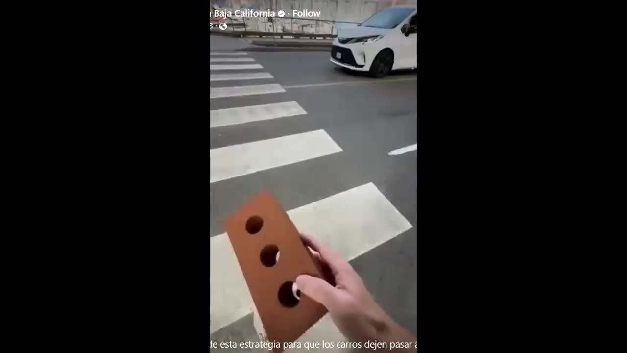 Throw the brick to cross!!!!!