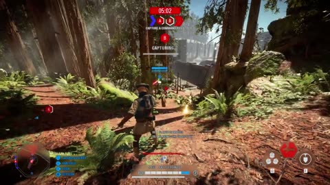 SWBF2 2017: Instant Action Mission (Attack) Rebel Alliance Endor Gameplay