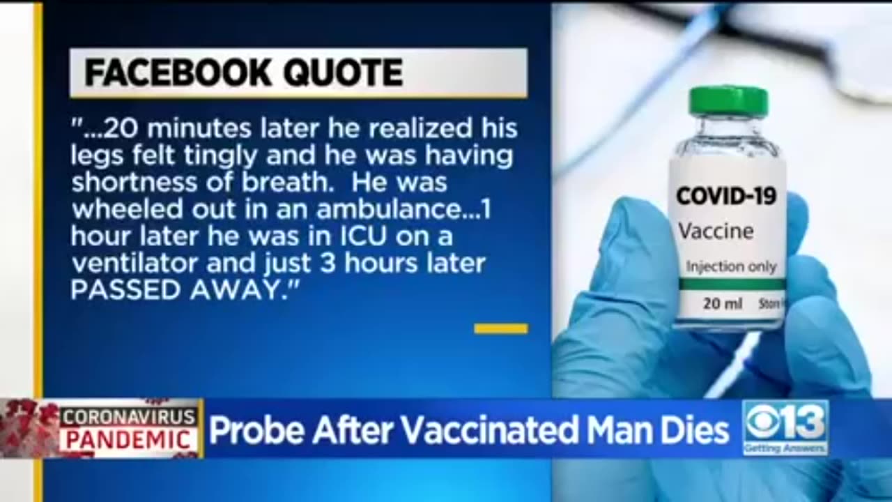 Mysterious death of a man who died STRAIGHT AFTER covid vaccine. Usual lying doctor covers up