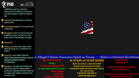 2022-02-16 07:00 EST - Patriots Soapbox AM: with LadyRWB , MykelJaye & DD