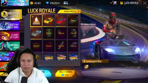 Buying all Lamborghini skins in free fire