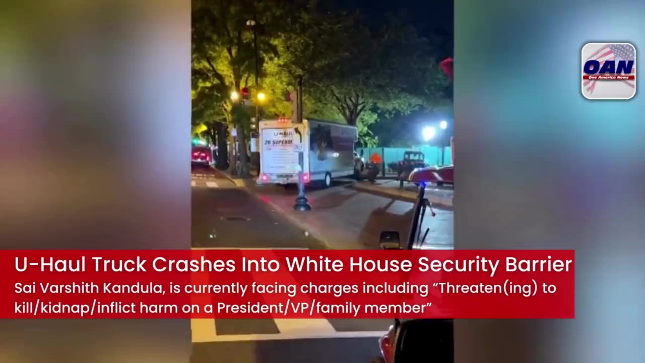 U-Haul truck crashes into White House security barrier.. another US secret police operation...