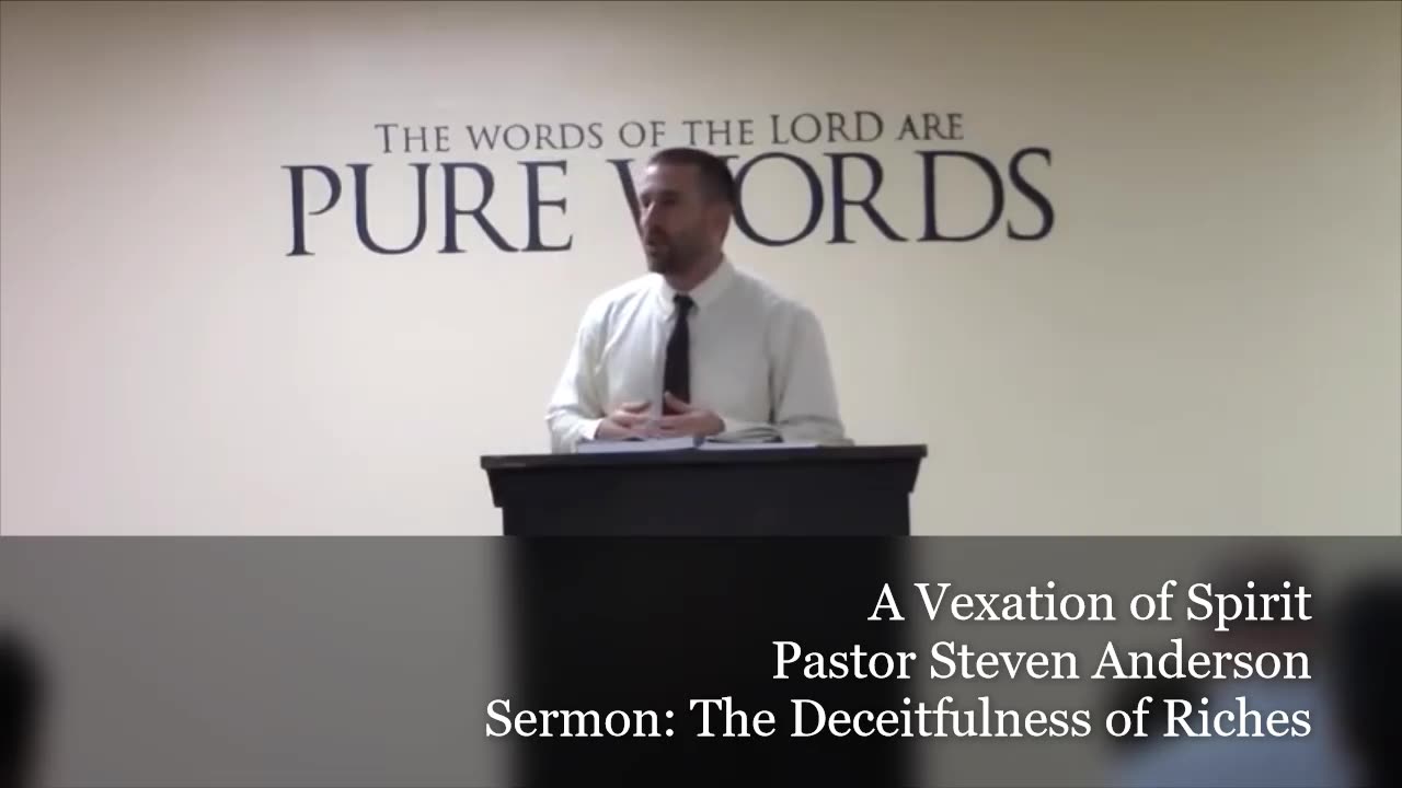 A Vexation of Spirit | Pastor Steven Anderson | Sermon Clip