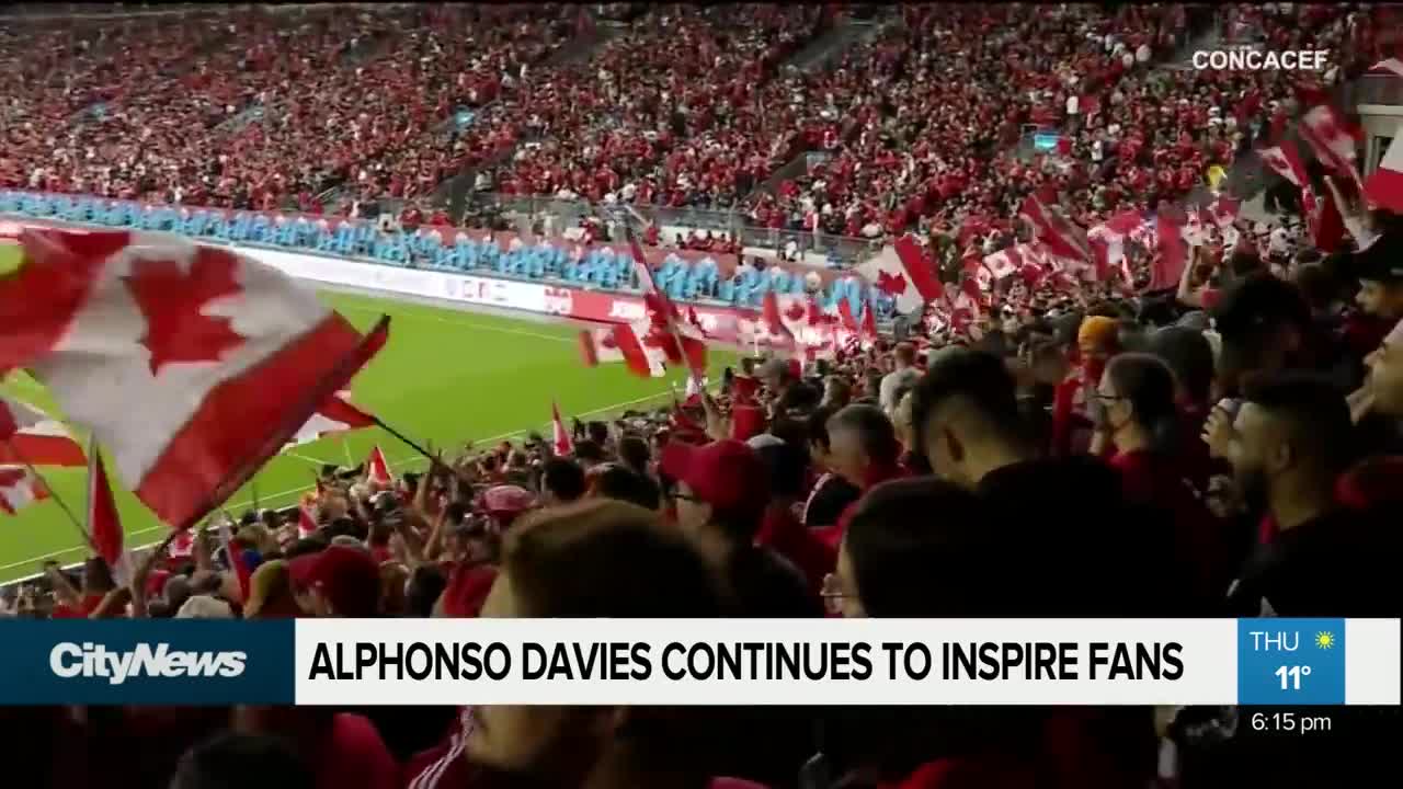 Alphonso Davies continues to inspire fans