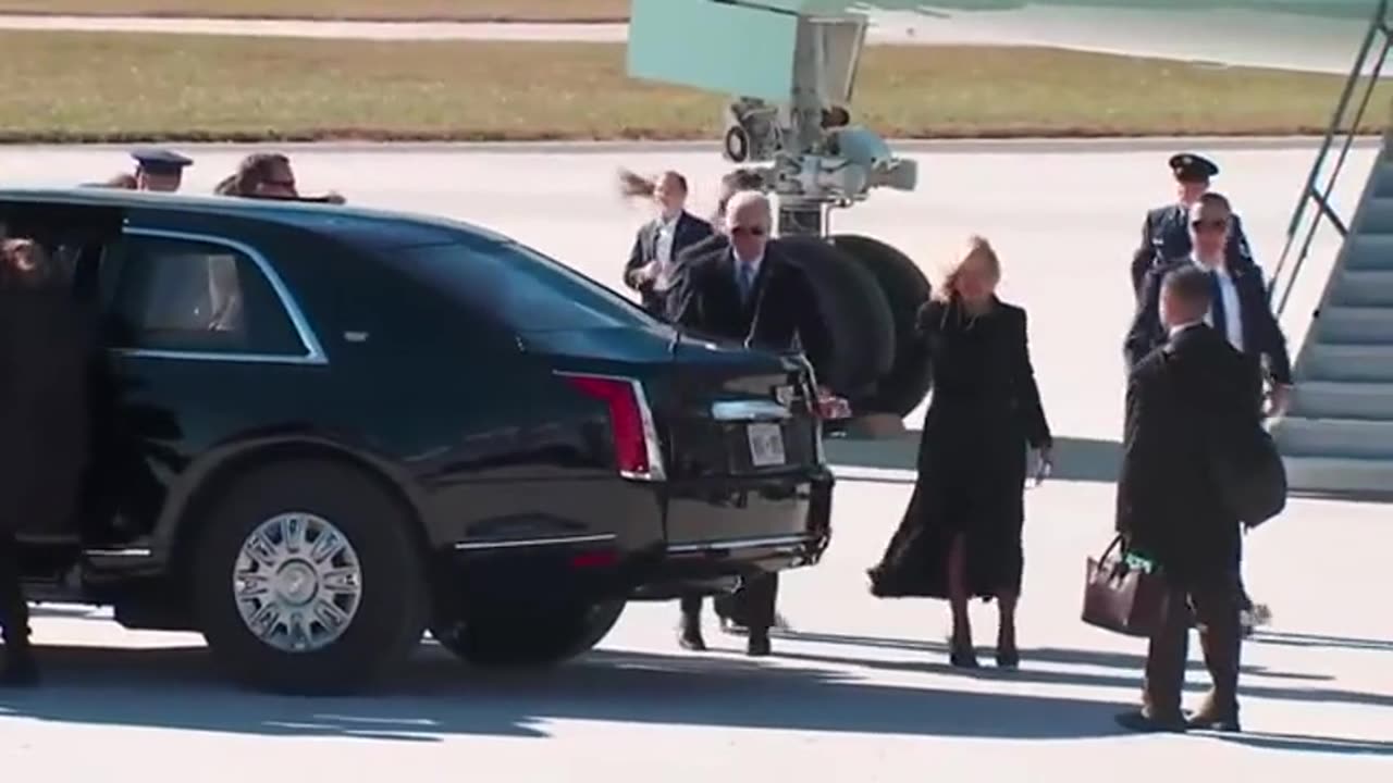 Biden Caught Leaving Air Force One With Mystery Guests