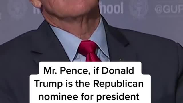 Pence on whether he'd vote for Trump in 2024: "